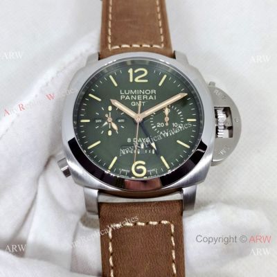 Replica Panerai Luminor 1950 GMT PAM 737 Watch Green Dial